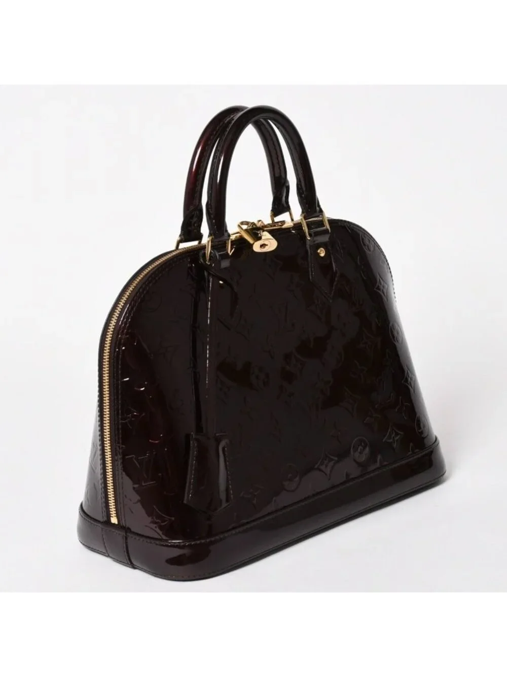 Louis Vuitton Alma PM Amarante Wine Red Handbag Gold